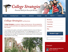 Tablet Screenshot of collegestrategiesbypattygarza.com